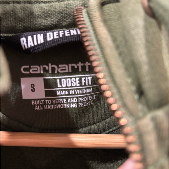 Carhartt Olive Green Half-Zip Hoodie - Picture 3 of 4
